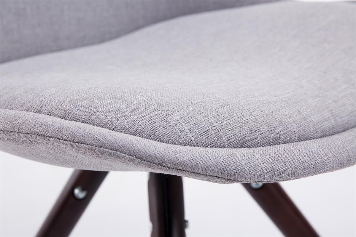 BESUCHERSTUHL Toulon Stoff, Gestell Buchenholz Cappuccino rund Grau - Grau/Cappuccino, Holz/Buchenholz (48/83/56cm) - TPFLiving