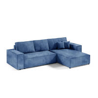 ECKSOFA mit Schlaffunktion Blau - Blau, Textil (294/185cm) - Furnisell