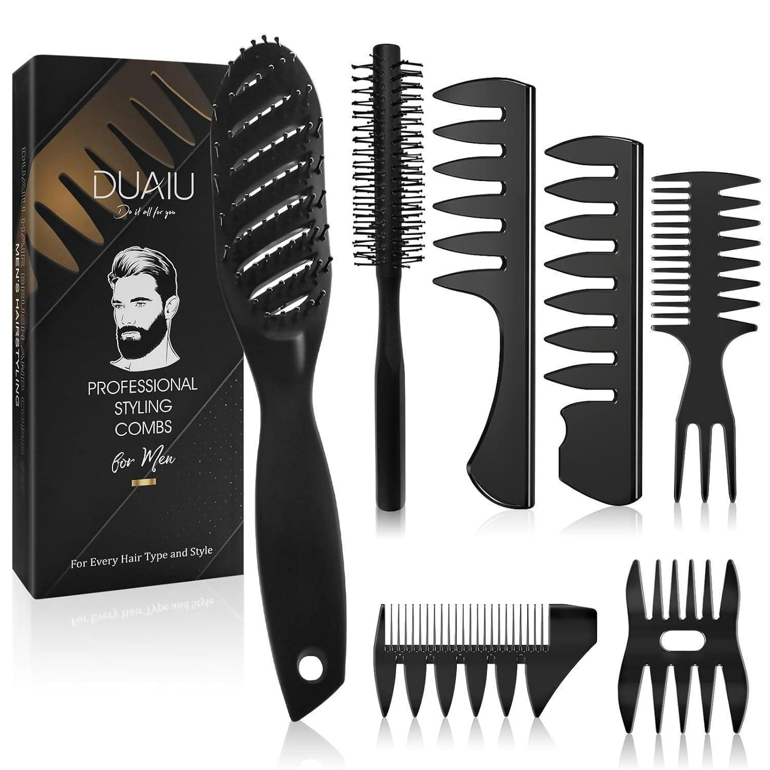 HERREN Haarpflege & Styling Set 7-teilig - Schwarz, Kunststoff (10.8/5.4/24.7cm)