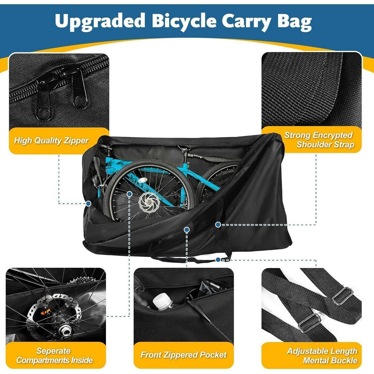 FAHRRAD Transporttasche 140 cm x 80 cm x 26 cm - Schwarz, Textil (74/27.5/134cm)