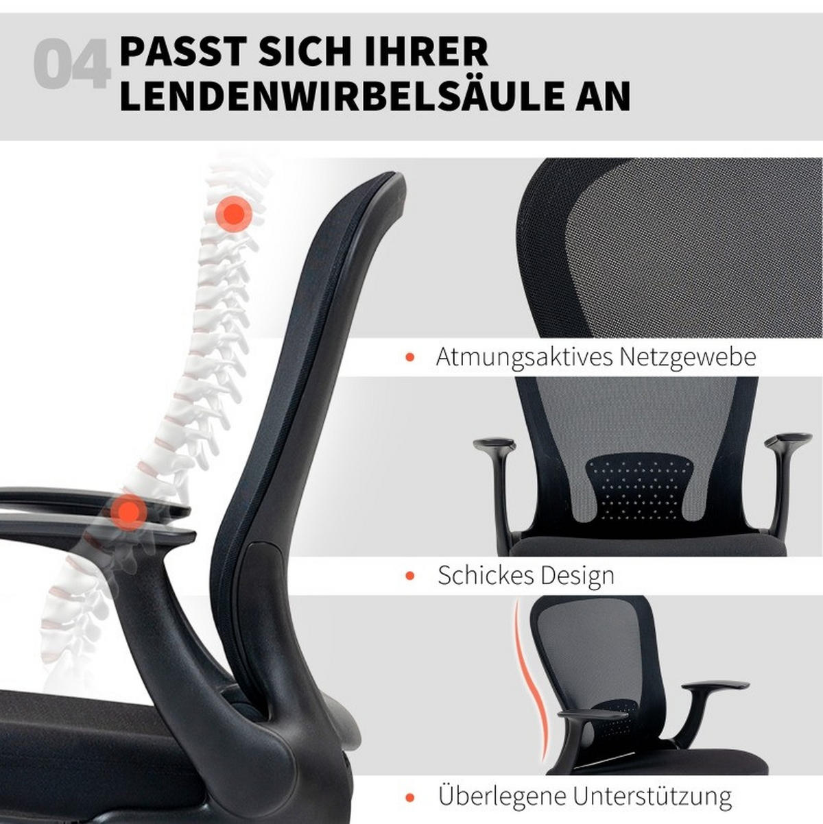 BÜROSTUHL höhenverstellbar 59 x 62 x 99-119 cm Schwarz - Schwarz, Kunststoff (59/119/62cm) - Meubliv