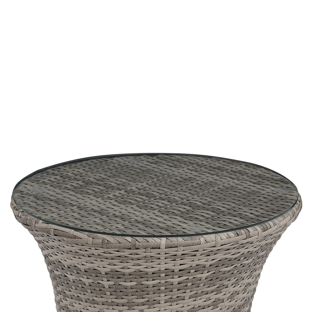 BALKONSET 2-Sitzer Rattan grau Auflagen grau Capri - Grau, Kunststoff/Textil - Beliani