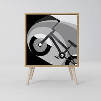 SIDEBOARD BIKE ENERGY, Eichefarben, 57,5x42x77,5 cm, Schräge Buchenholzfüße - Eichefarben/Buchefarben, Holzwerkstoff/Buchenholz (57.5/77.5/42cm) - SpaceRebels