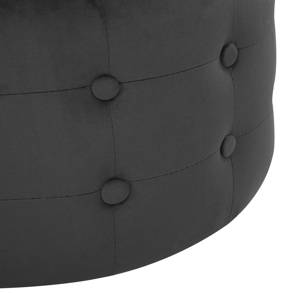 POUF Tampa 55/55/30 cm - Schwarz, Textil (55/30/55cm) - Beliani