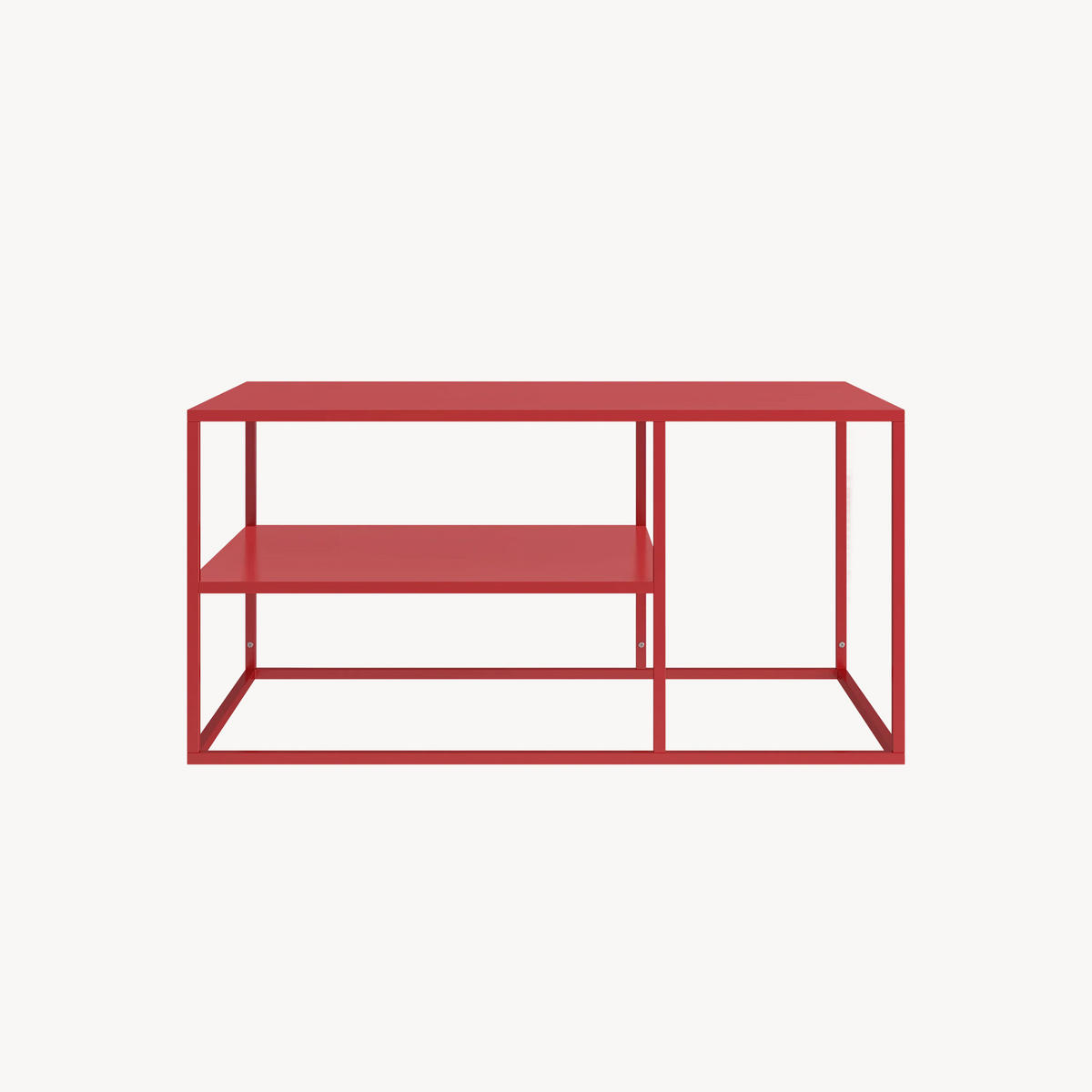 COUCHTISCH Solund 45/90/60 cm - Rot, Metall (60/90/45cm) - [en.casa]