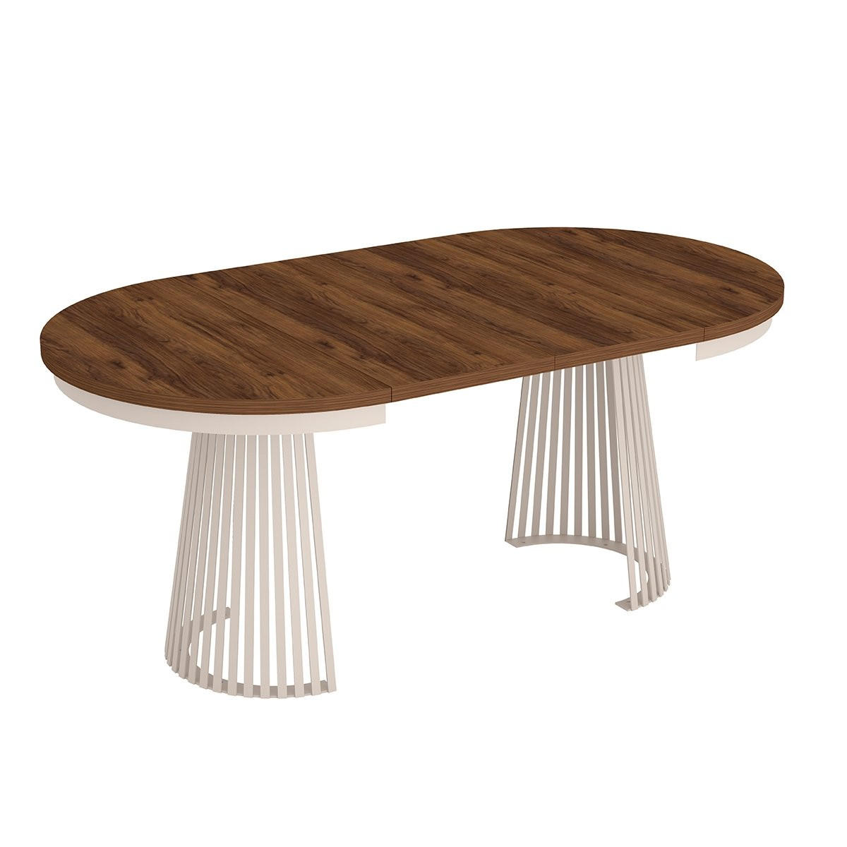 ESSTISCH TRAVIS Ausziehbar 100 - 180 / 100 x 76,6 cm - Kaschmir/Braun, Holz (100/100/76.6cm) - MASSENO