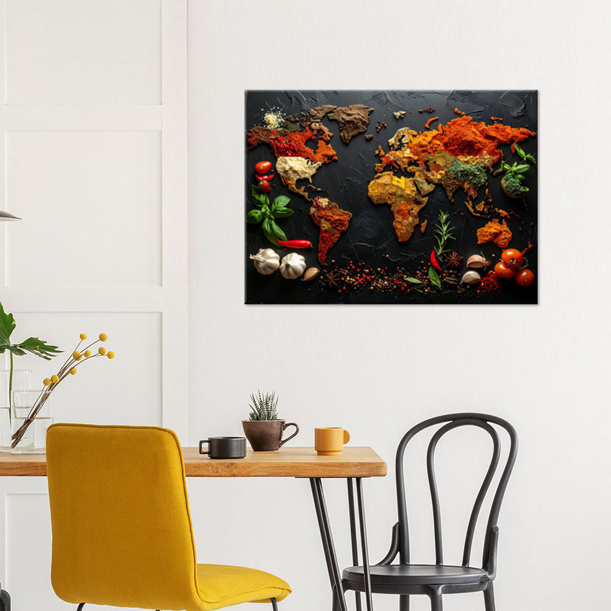 LEINWANDBILD Essen & Trinken 60x40cm - Multicolor, Textil (60/40cm) - Feeby