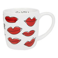 CAPPUCCINO-BECHER Valentinstag Küsschen in Rot - 500 ml - Rot, Keramik (0.5L) - Blond Amsterdam
