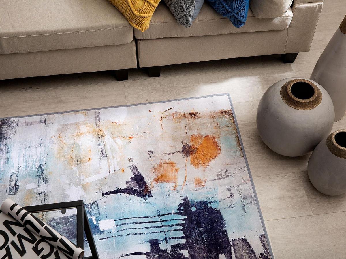 KURZFLOR-TEPPICH Adapazari 150/80 cm - Multicolor, Kunststoff (80/150cm) - Beliani