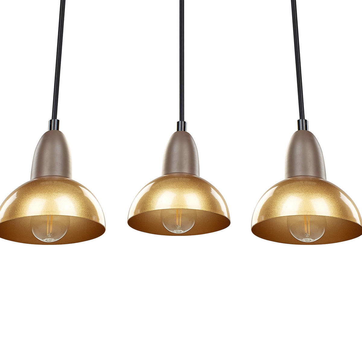 HÄNGELEUCHTE Castaly 30/30/110 cm - Messingfarben, Metall (30/30/110cm) - Beliani