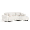 ECKSOFA MIT SCHLAFFUNKTION Bodega Creme Chenille - Creme/Schwarz, Holz/Holzwerkstoff (235/138cm) - Maison de Reve