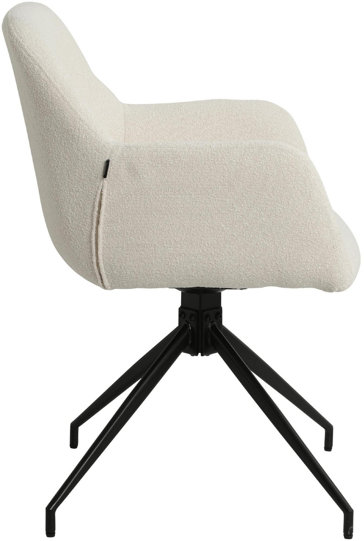 ARMLEHNENSTUHL Stoff Creme - Creme, Textil/Metall (58/83/61cm) - CLP
