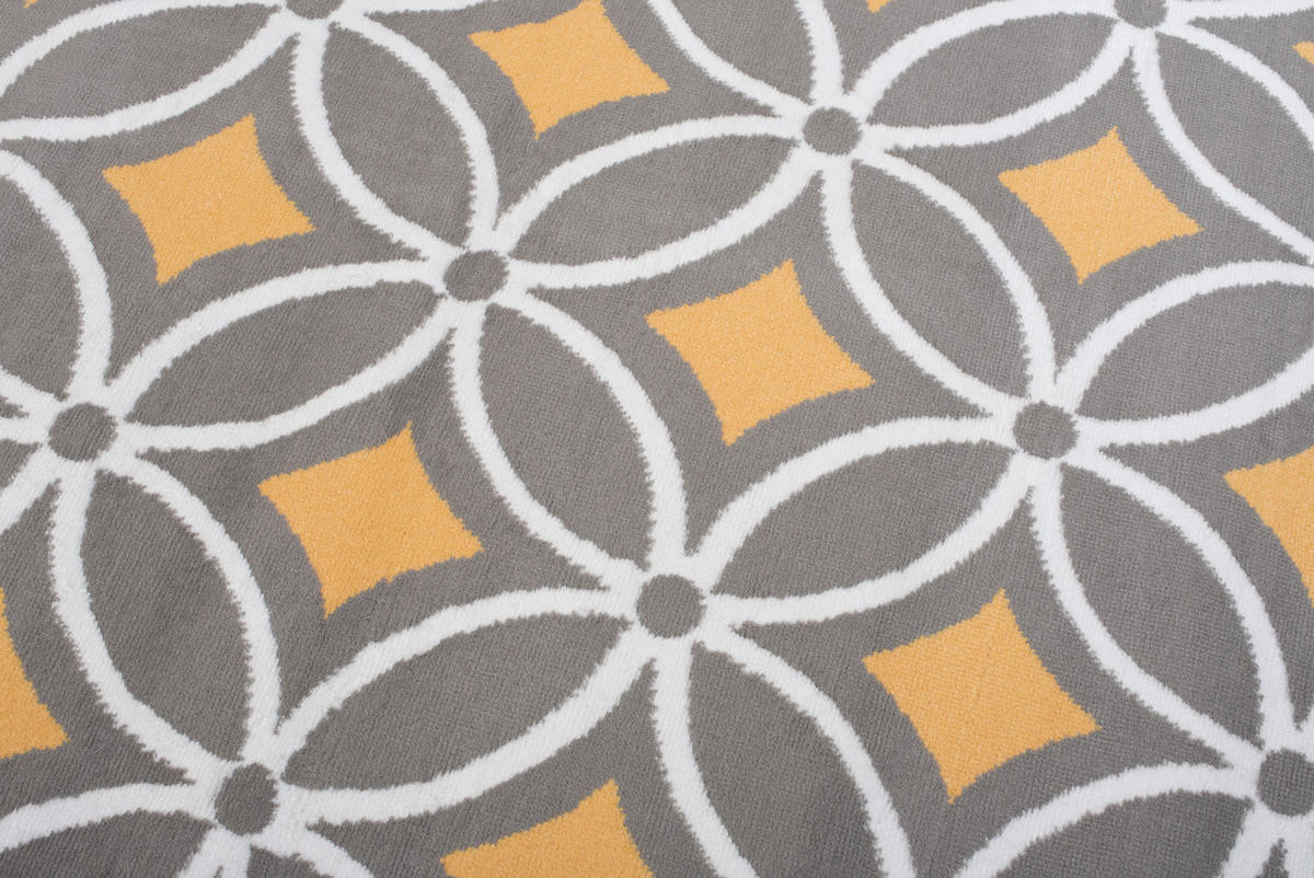 TEPPICH MAYA Gelb Geometrisch Mosaik Karo 200/250 cm - Gelb, Textil (200/250cm) - Tapiso