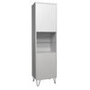 VITRINE Erna 51x45x197 Kreidegrau matt Lack - Hellgrau, Holzwerkstoff (51/197/45cm) - 58aufmkessel