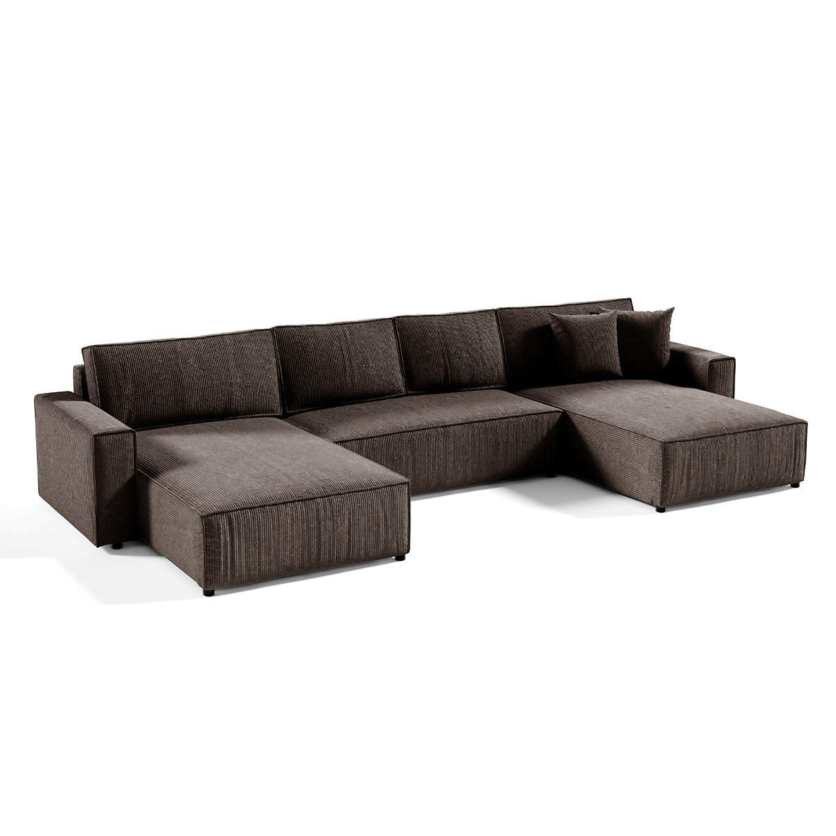 Petits-meubles Panoramasofa Braun 398x85x185 cm