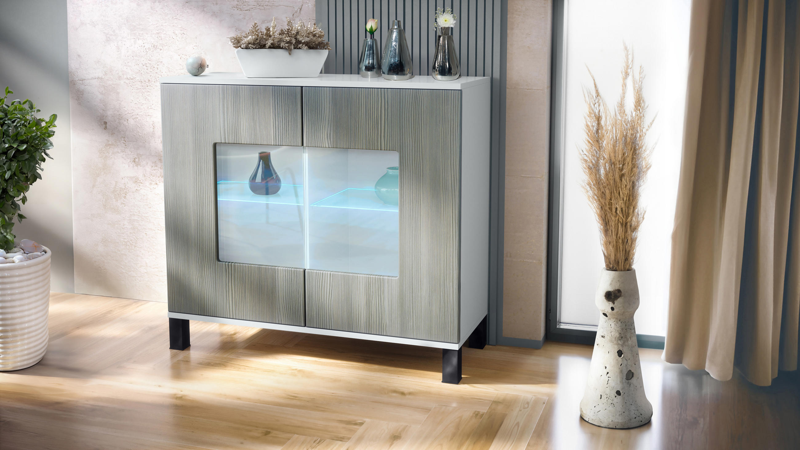 KOMMODE Grömitz Avola-Anthrazit - Anthrazit, Holzwerkstoff (92.5/84.5/35cm) - Vladon
