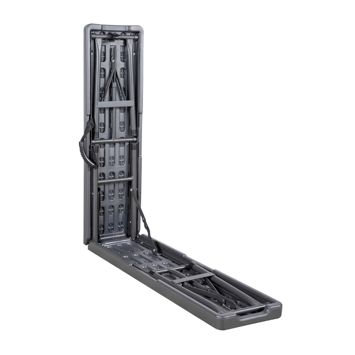 KLAPPBANK 2er Set Grau - Dunkelgrau, Kunststoff (25/43/180cm) - HATTORO