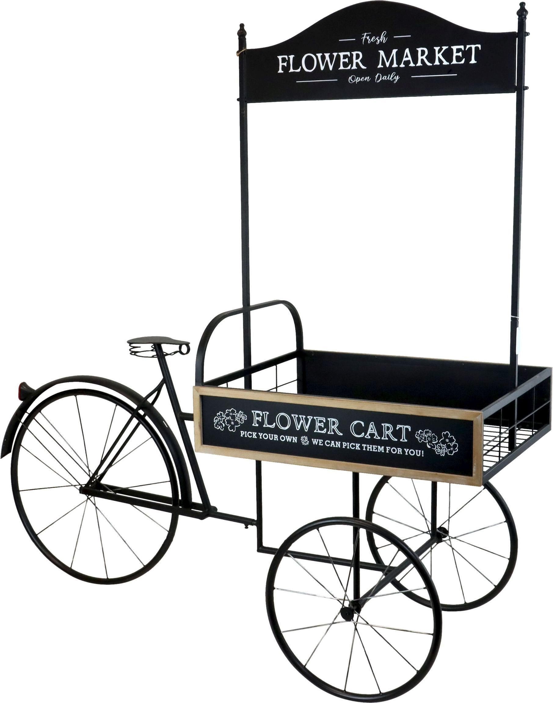 FLOWERBIKE Amsterdam schwarz - Schwarz, Metall (165/168/68cm) - FURNARO