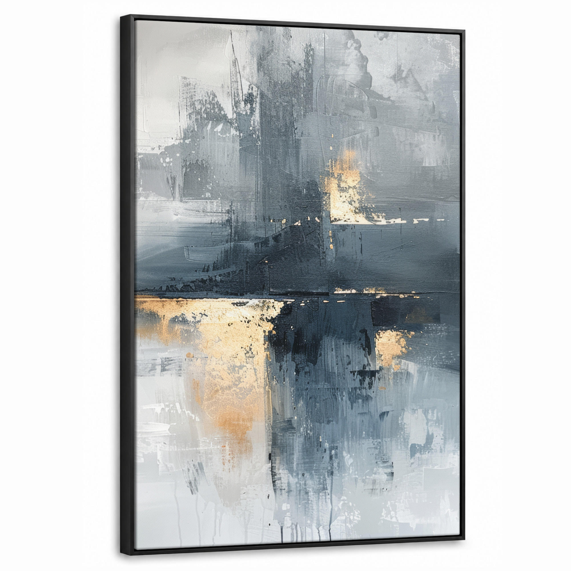 MuchoWow Leinwand Dunkelgrau 60x90 cm