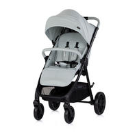 KINDERWAGEN Ultera türkis klappbar Korb Federung Hinterradbremse Gurt - Türkis, Metall (75/56/102cm) - Chipolino