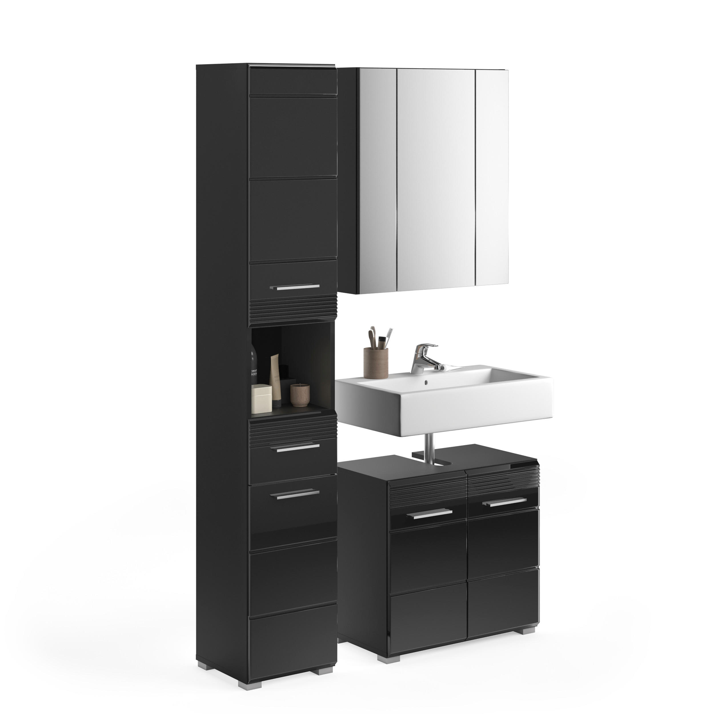 Homes & Jones Badezimmer Schwarz 105x182x34 cm