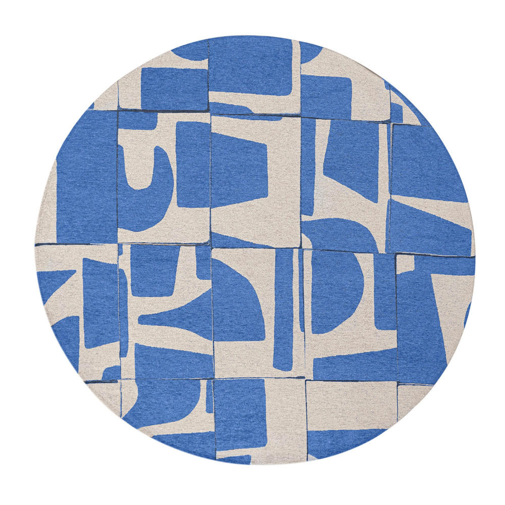 TEPPICH Campanula Craft 140/140 cm - Blau, Textil (140/140cm) - Louis De Poortere