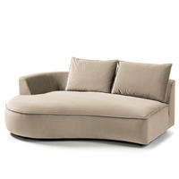 OTTOMANE - modular - Beige/Schwarz, Kunststoff/Textil (196/82/146cm) - home24