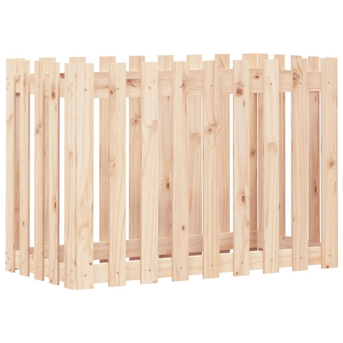 HOCHBEET Lattenzaun-Design 100x50x70 cm Massivholz Kiefer - Naturfarben, Holz (100/70/50cm) - furnicato