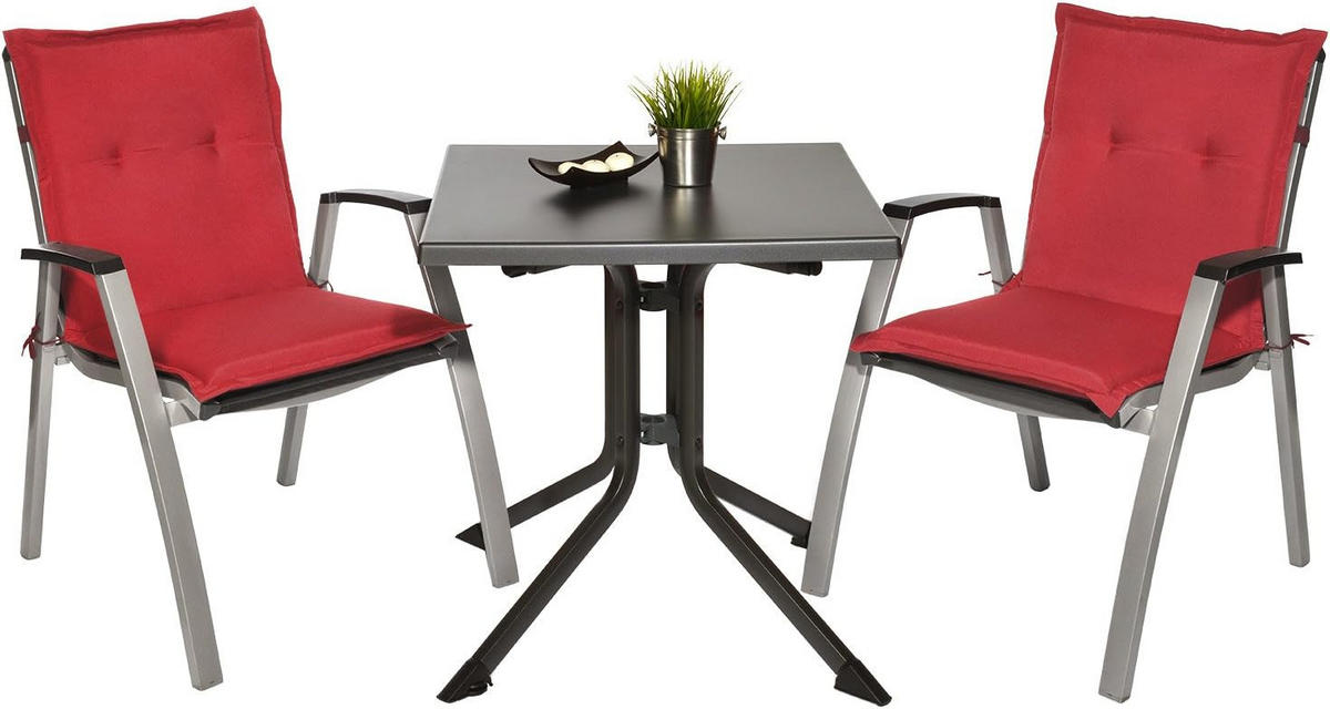 NIEDERLEHNERAUFLAGE Loft NL 100x50x6cm Rot (8tlg) - Rot, Textil (50/6/100cm) - Beautissu 