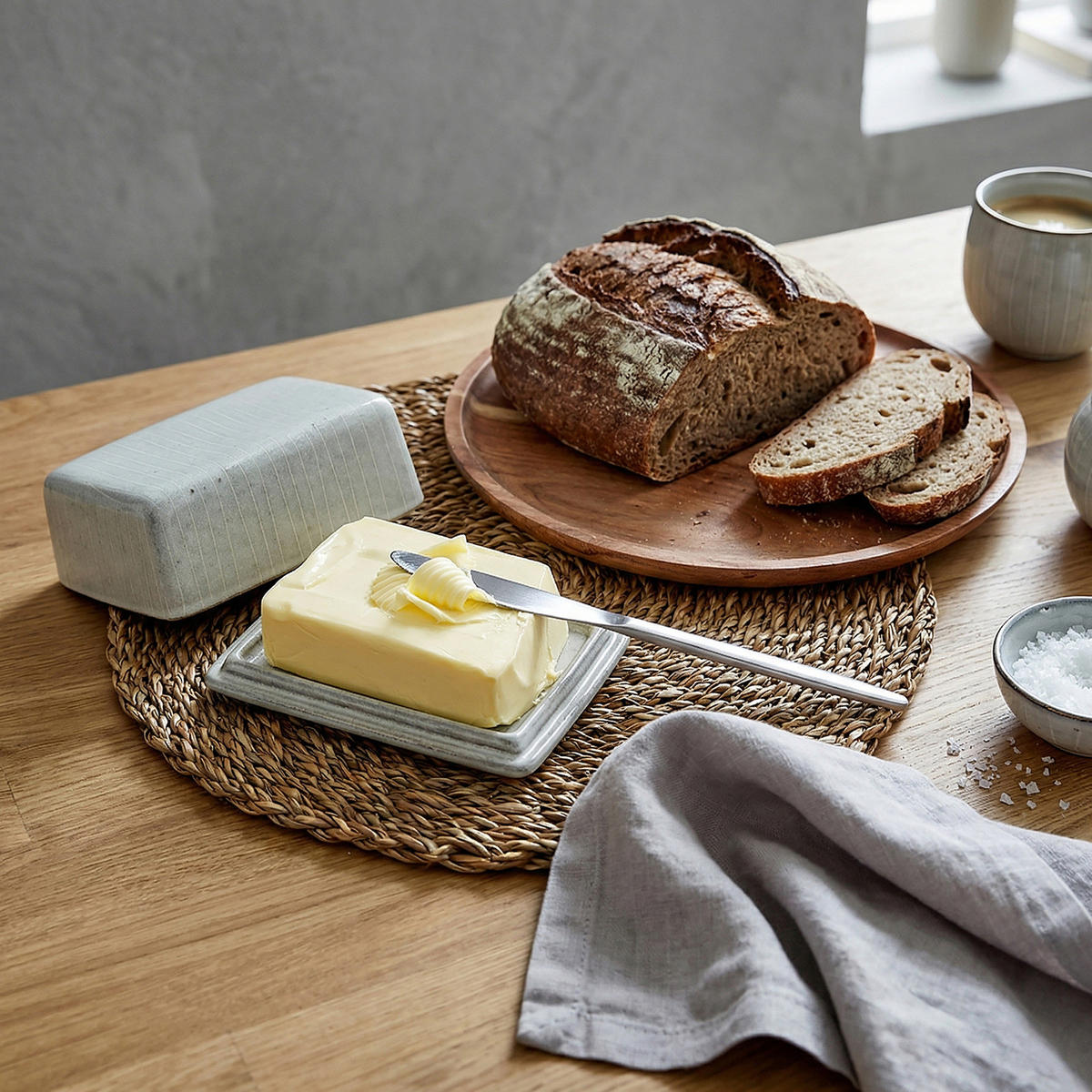 BUTTERDOSE Henley - Grau, Keramik (10/6/14cm) - Butlers