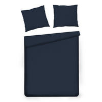 BETTWÄSCHE Satinette - Dunkelblau, Textil (160/200cm) - home&you