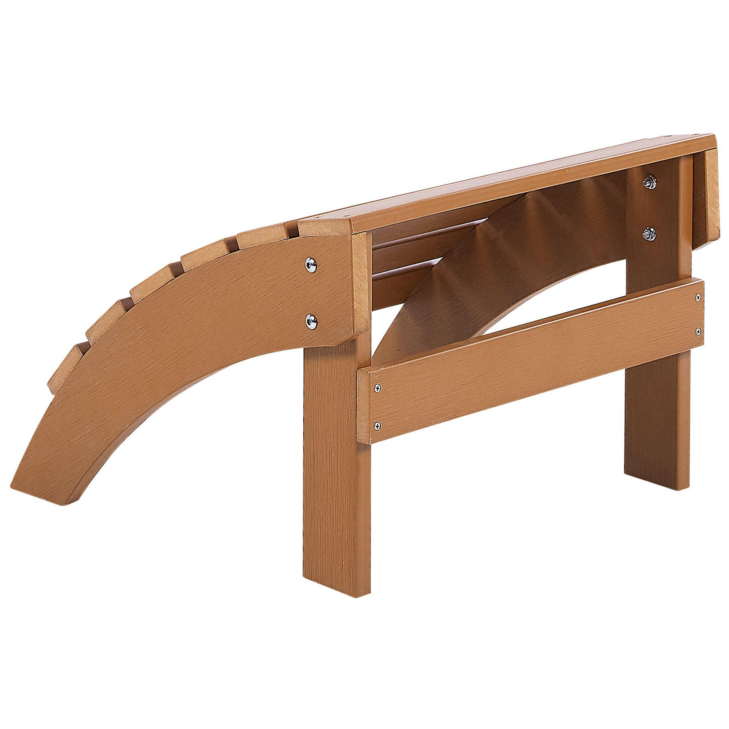 FUSSHOCKER Kunstholz heller Holzfarbton Adirondack - Hellbraun, Kunststoff (50/34/43cm) - Beliani