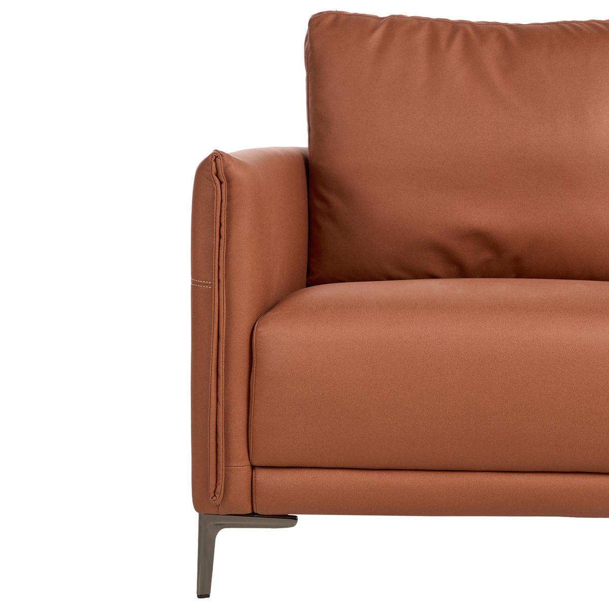 2-SITZER-SOFA Stoff Goldbraun Cilens - Goldfarben, Textil (152/93/83cm) - Beliani