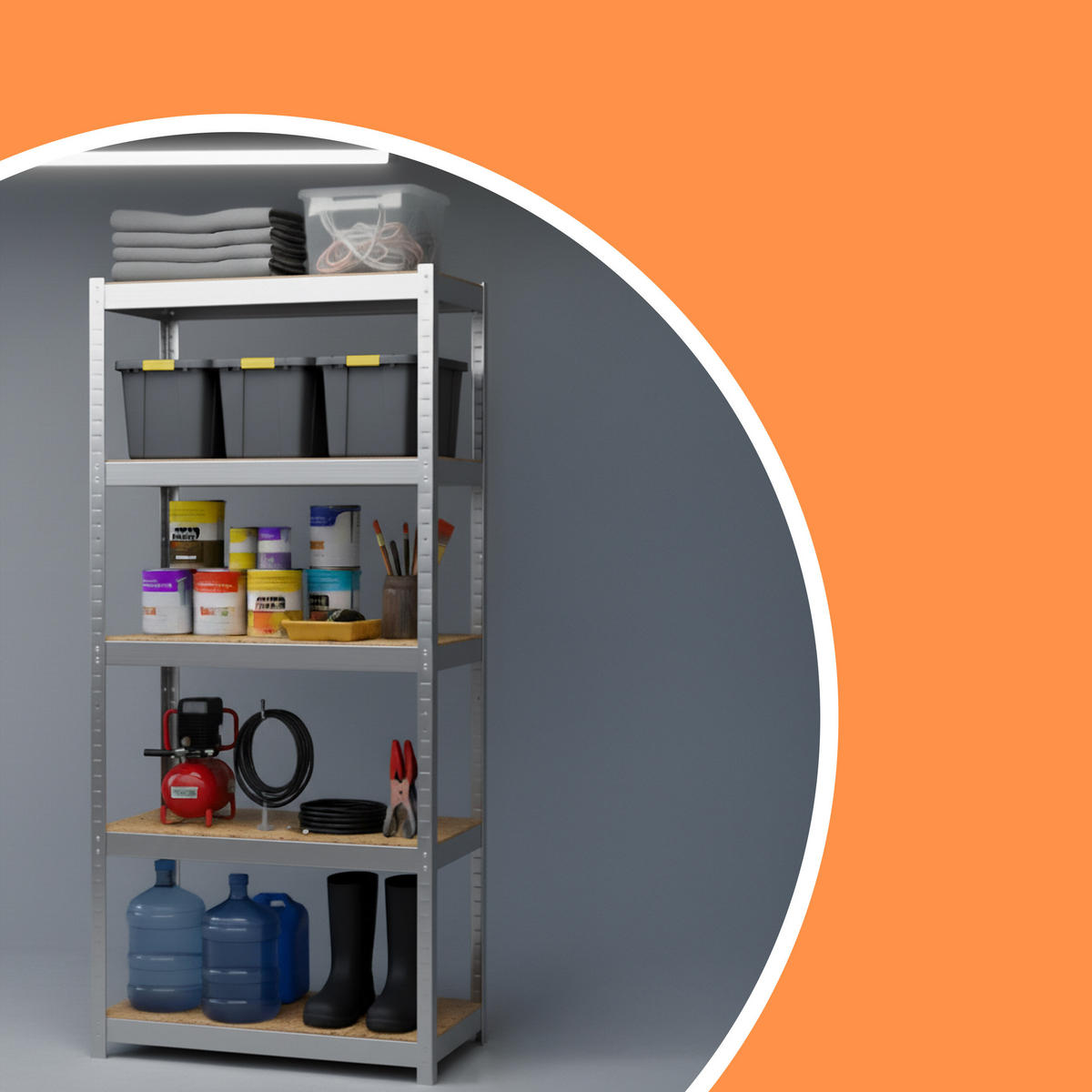 SCHWERLASTREGAL - Multicolor, Holzwerkstoff/Kunststoff (100/180/60cm) - Relaxdays