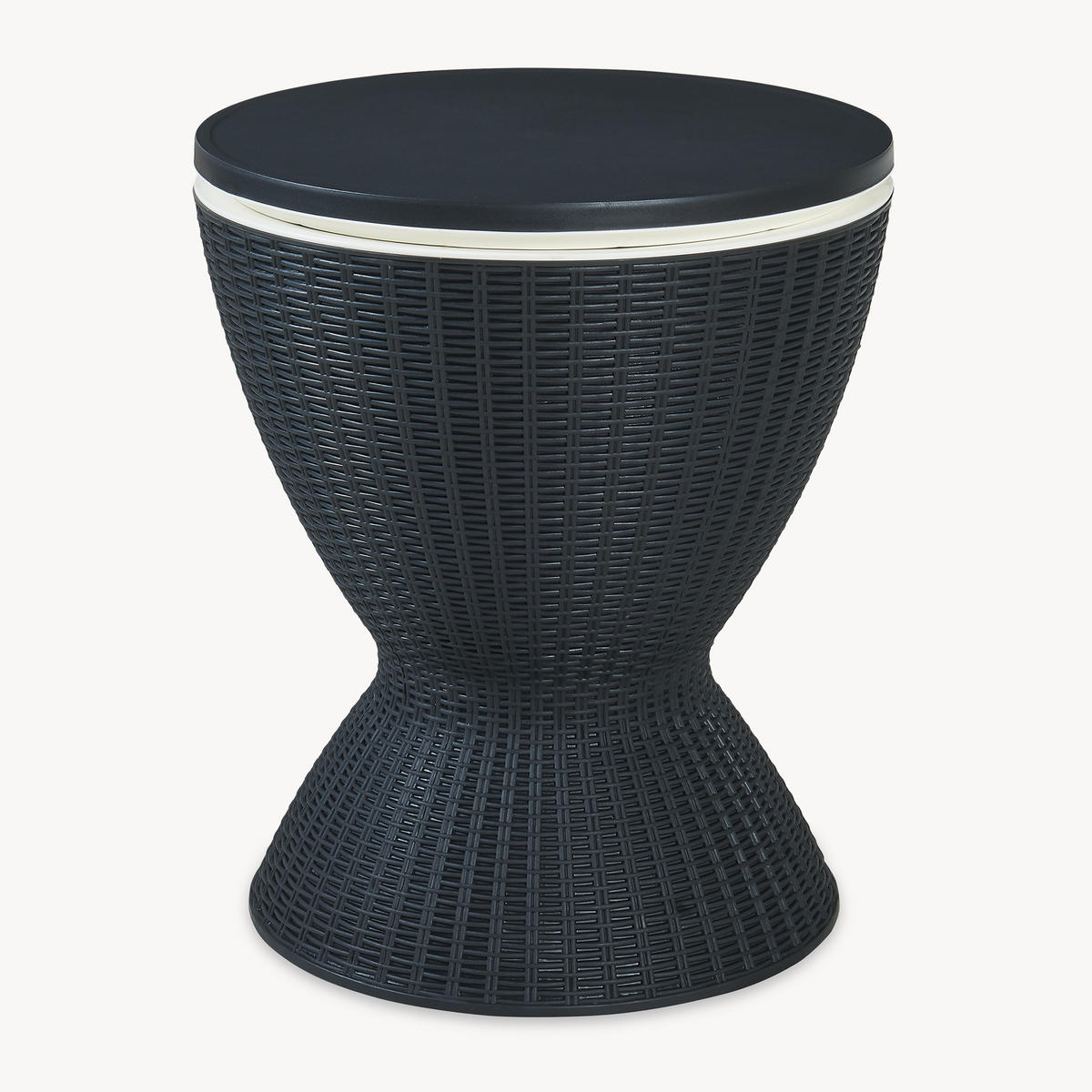 CHLADENÝ STÔL Atessa - čierna, kov/plast (48.5/48.5/58cm) - casa.pro