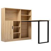 BARMÖBEL 120 cm natur aus MDF mit Stauraum und Eisenbeinen - Naturfarben, Holzwerkstoff (120/120/50cm) - OKWISH