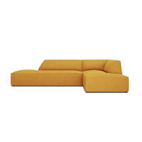ECKSOFA rechts Ruby aus strukturiertem Stoff gelb 4 Sitzplätze - Gelb, Textil (180/273cm) - Micadoni