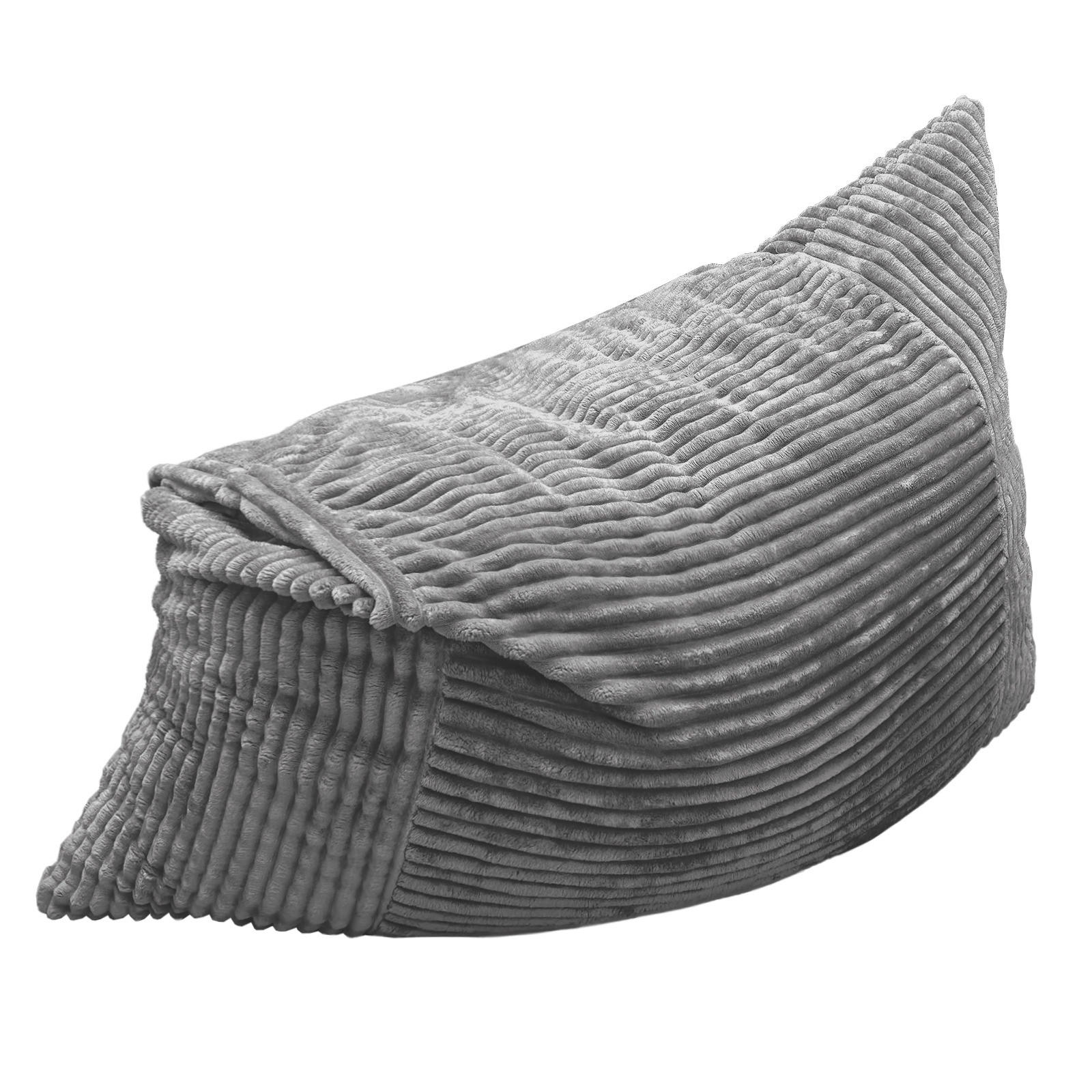 SITZSACK wandelbar Flannelette Light Gray - Hellgrau, Kunststoff (125/1/180cm) - Beauniv
