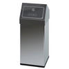 ABFALLSAMMLER Eckiger Edelstahl Abfallbehälter Haiti Mit Push Deckel 55 Liter 77 x 30 x 30 cm Silber - Silberfarben, Metall (30/77/30cm) - PROREGAL