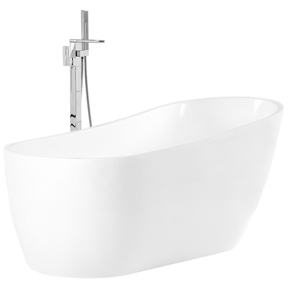 BADEWANNE FREISTEHEND 78x170x72 cm weiß Solarte - Weiß, Kunststoff (78/72/170cm) - Beliani