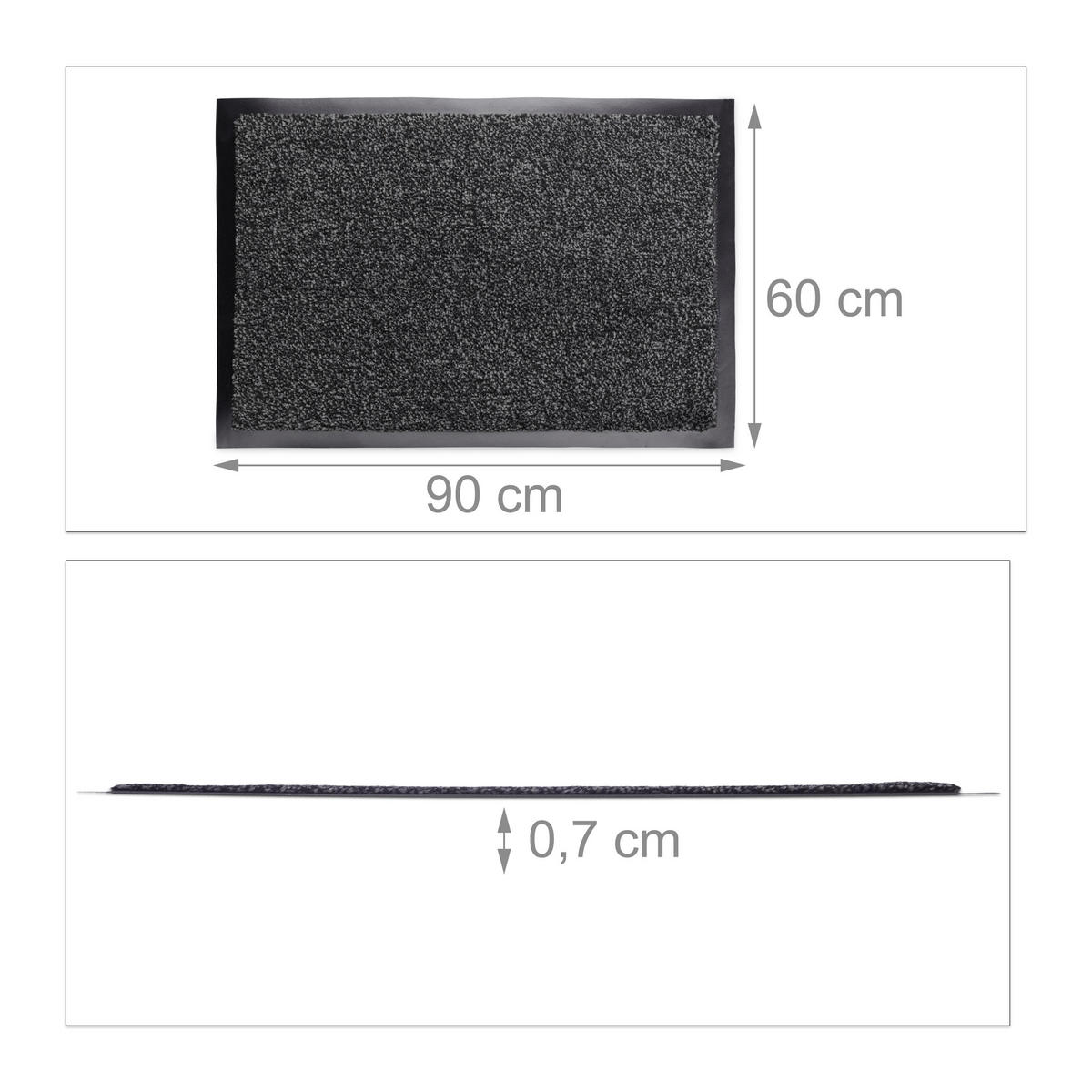 SCHMUTZFANGMATTE - Multicolor, Kunststoff (90/60cm) - Relaxdays