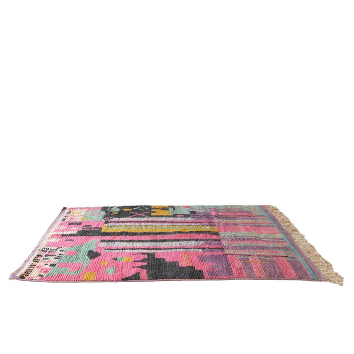 BERBERTEPPICH aus Marokko aus reiner Wolle 200x 300 cm - Multicolor, Naturmaterialien (200/300cm) - AFK Living