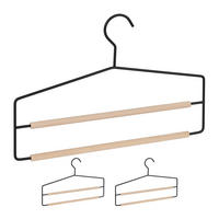 3XOBEŠALNIKI hlač - večbarvno, kovina/les (37/25.5/1cm) - Relaxdays