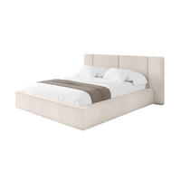 POLSTERBETT mit Bettkasten und Lattenrost, Bett mit Matratze H3/H4 - RIVO 160x200 Beige - Ecru, Holzwerkstoff/Textil (160/200cm) - ALTDECOR