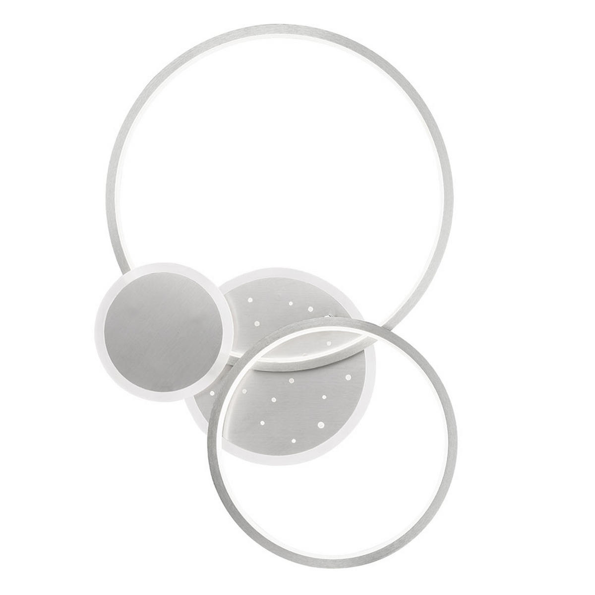 LED DECKENLEUCHTE Metall Silber - Silberfarben, Metall (54/38/9cm) - Wofi