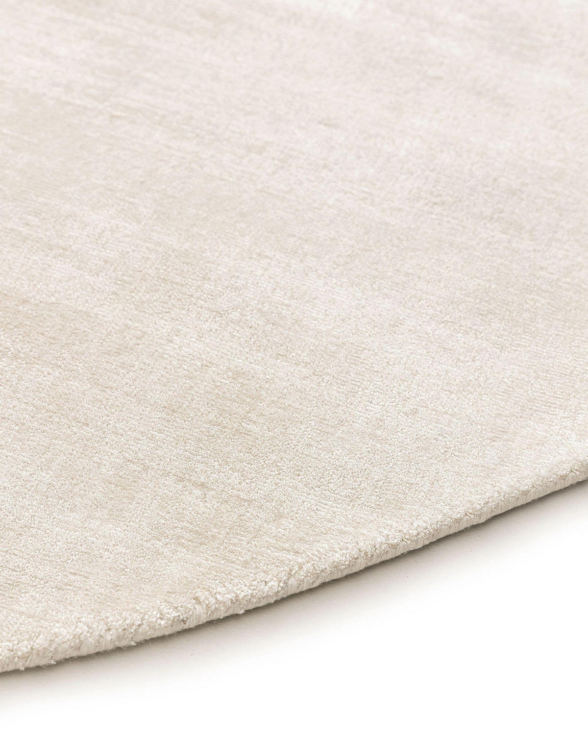 VISKOSETEPPICH rund Nova Cream ø 160 cm rund - Creme, Textil (160/160cm) - benuta Pure