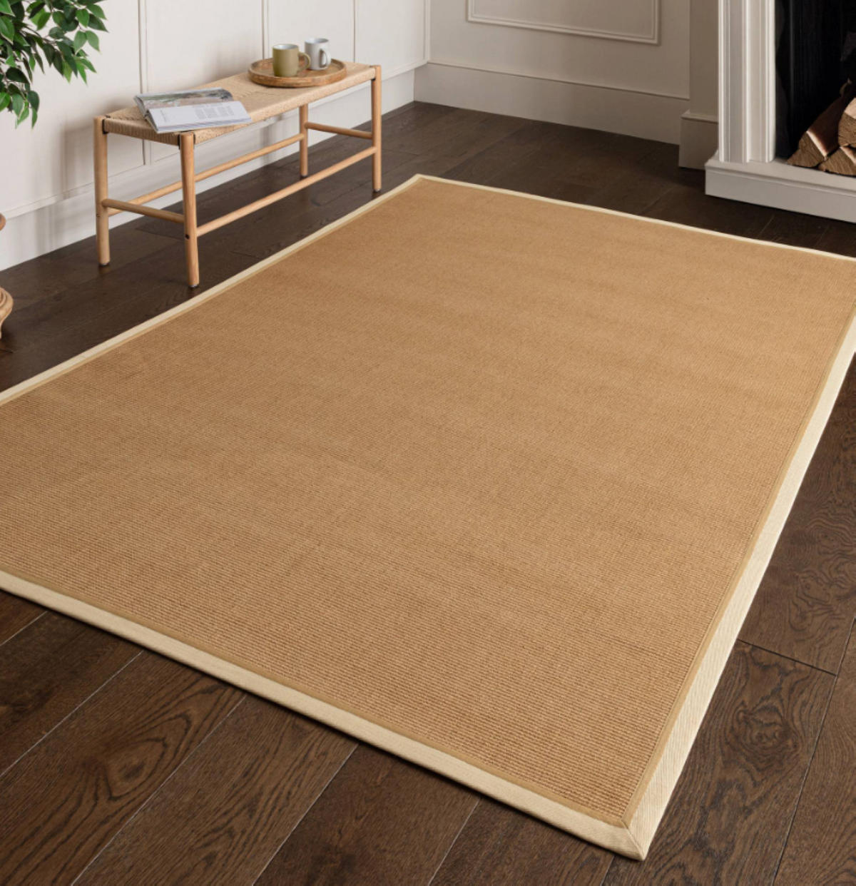 TEPPICH modern Wohn-/Schlafzimmer Naturfaser DORO Weiß 45x75 cm - Weiß, Naturmaterialien (45/75cm) - Novatrend