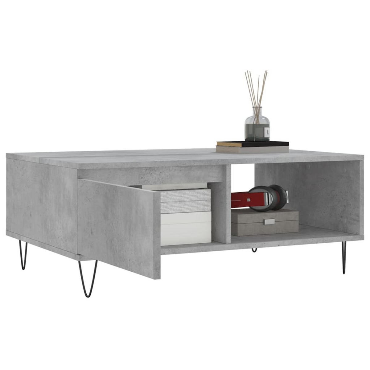 COUCHTISCH Betongrau 90x60x35 cm Holzwerkstoff - Grau, Holzwerkstoff (90/60/35cm) - furnicato