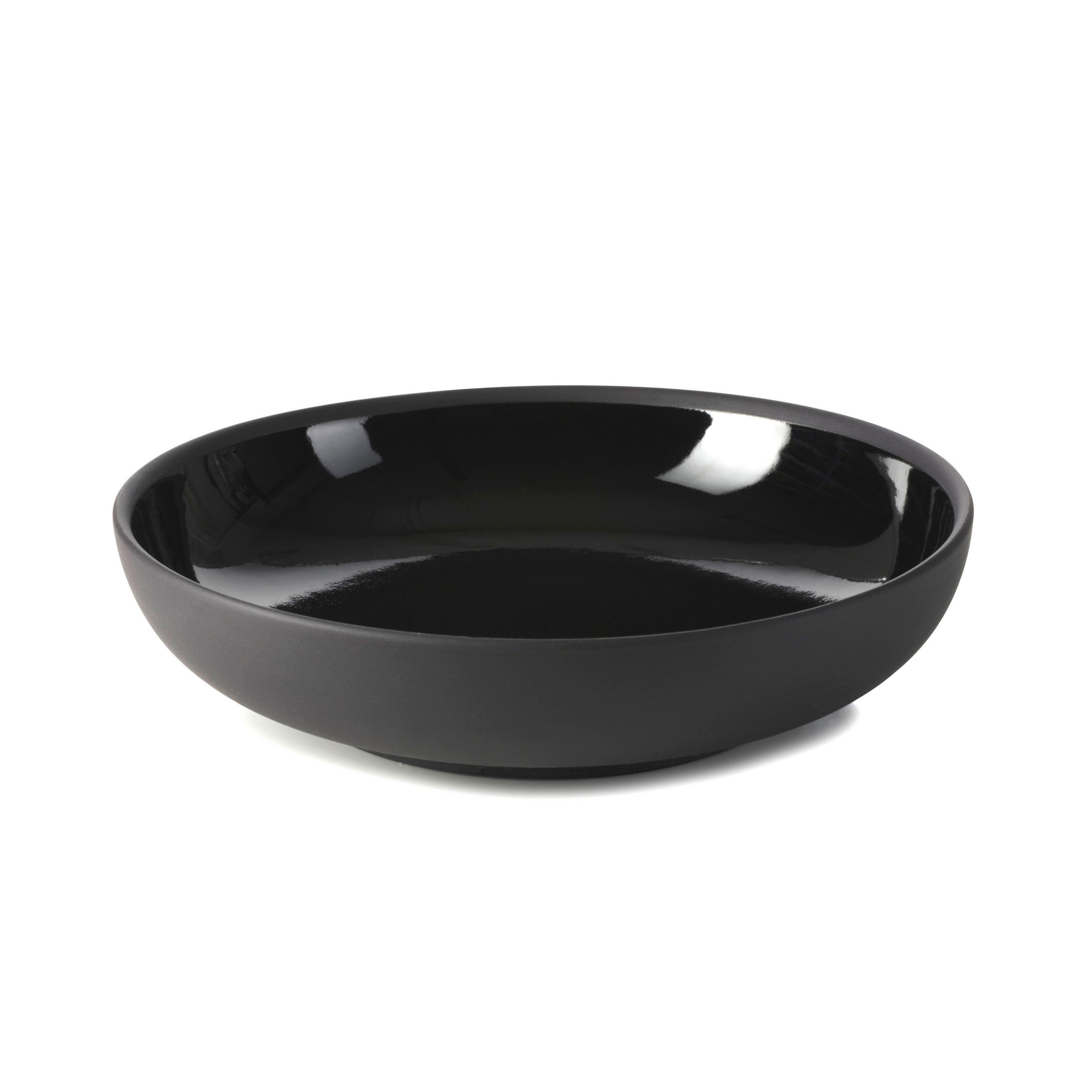 GOURMETTELLER SOLID schwarz 17,5 CM - Schwarz, Keramik (17.5/4.5/17.5cm) - Revol Porcelaine France