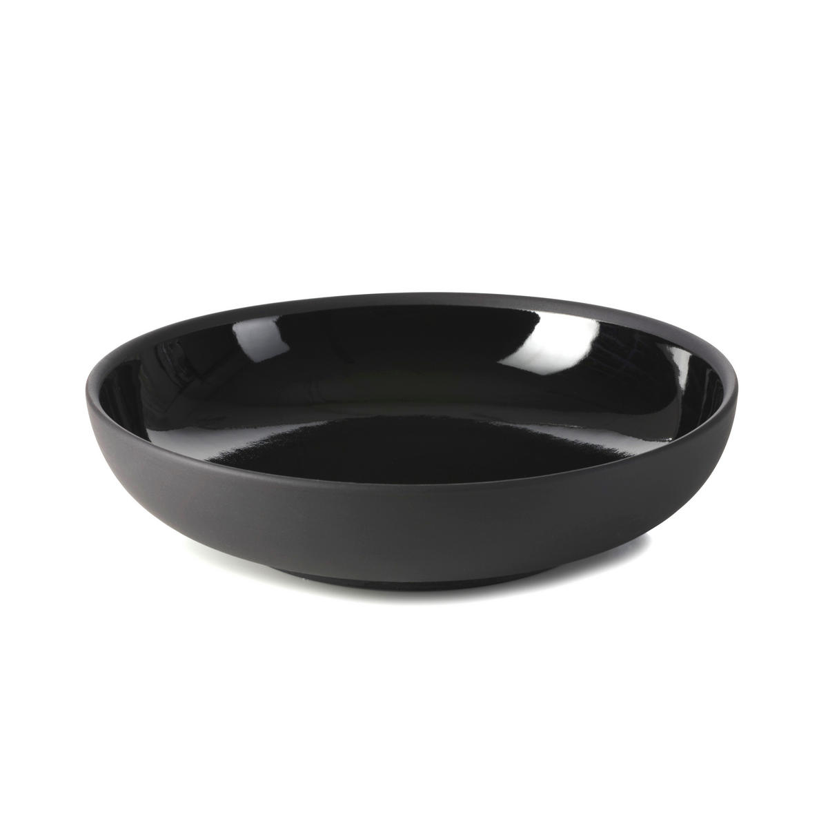 GOURMETTELLER SOLID schwarz 17,5 CM - Schwarz, Keramik (17.5/4.5/17.5cm) - Revol Porcelaine France